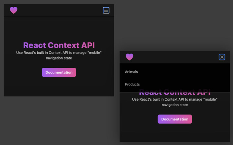 Header | Navigation states