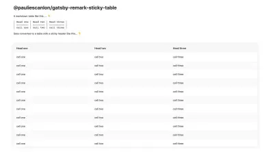 gatsby-remark-sticky-table