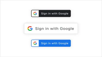 A set of: "Sign In With Google" Buttons Made With Tailwind